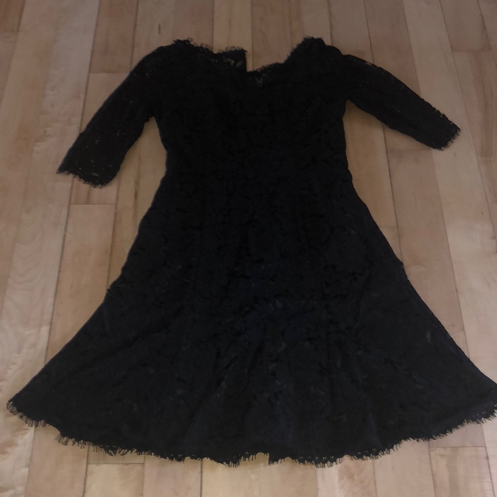 Eliza J Fit and Flare Lace Dress